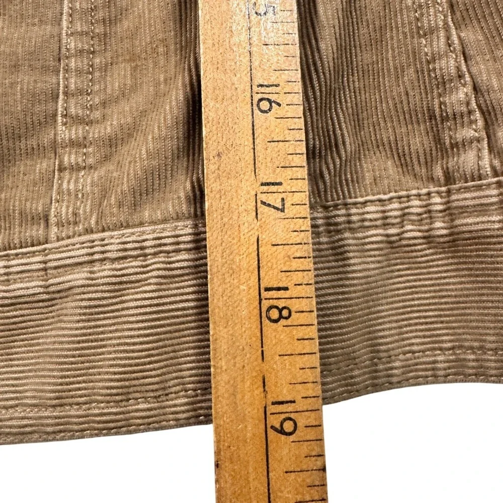 Talbots Womens Petite Corduroy Trucker Jacket Beige Brown‎ 6P Classic casual